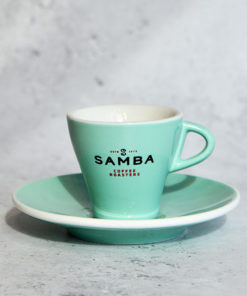 Samba Coffee Roasters espresso cup turquoise website