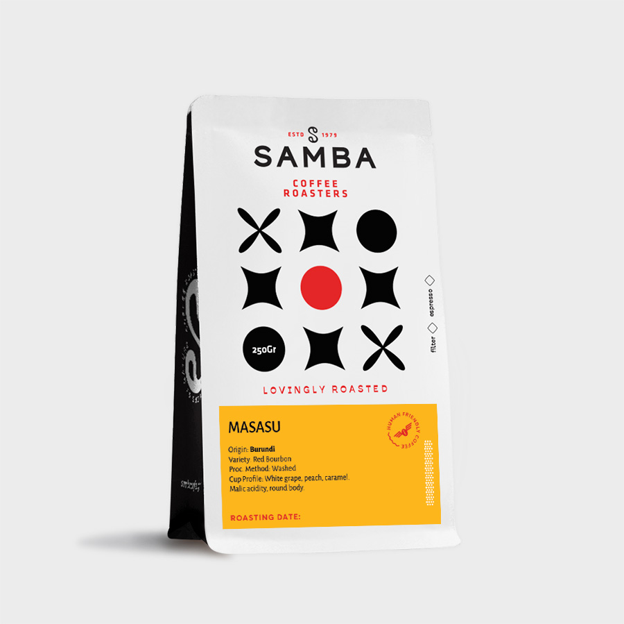 SAMBA COFFEE ROASTERS MASASU BURUNDI WASHED bag